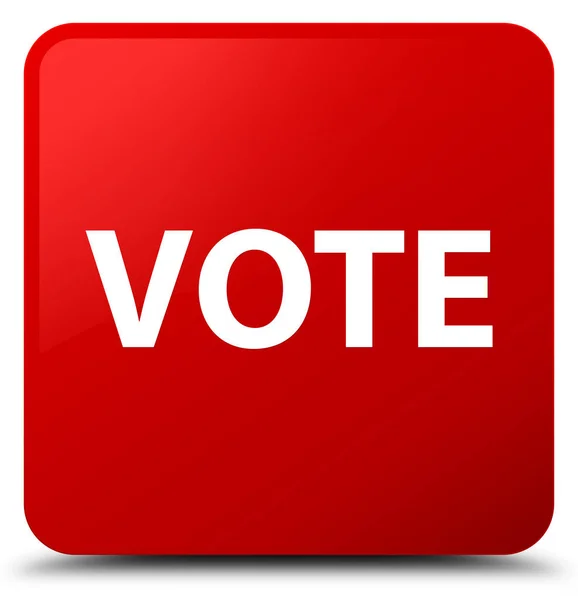 Votar botón cuadrado rojo —  Fotos de Stock