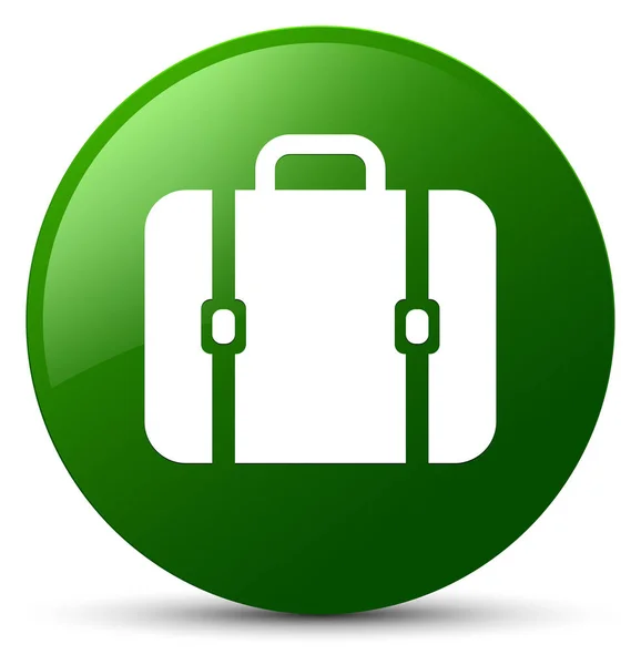 Táska ikonra zöld kör gomb — Stock Fotó