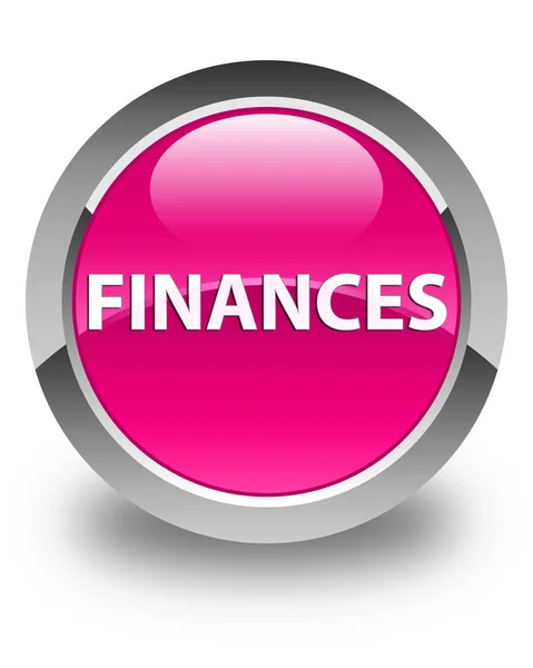 Finances glossy pink round button — Stock Photo, Image