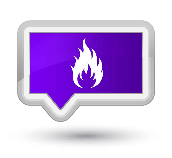 Fire icon prime purple banner button