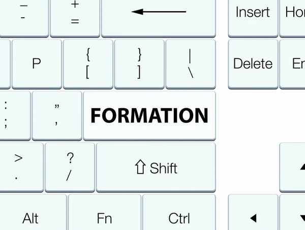 Formação botão teclado branco — Fotografia de Stock