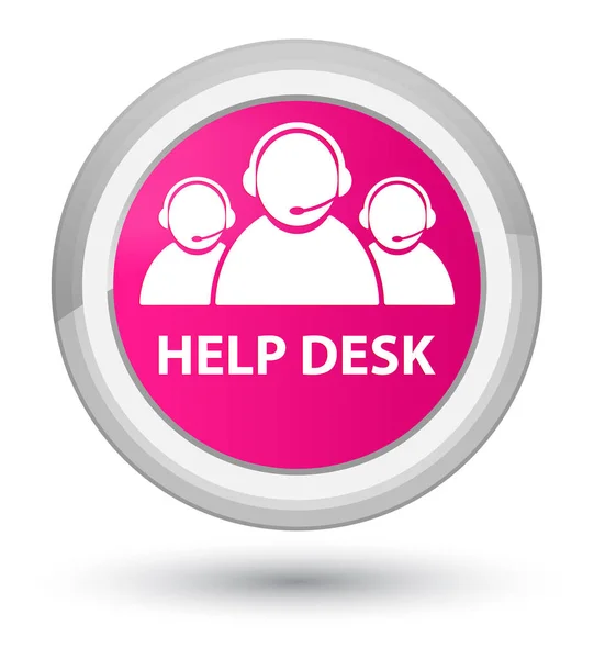 Help desk (customer care team icon) prime pink round button
