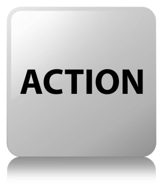 Eylem beyaz kare düğme