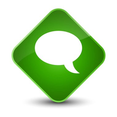 Sohbet simgesi zarif yeşil elmas düğmesini