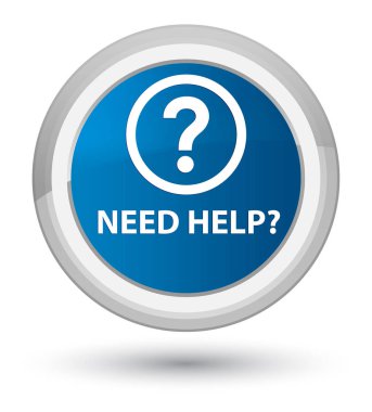 (Soru simgesi) baş mavi yuvarlak düğmeye yardıma ihtiyacım var