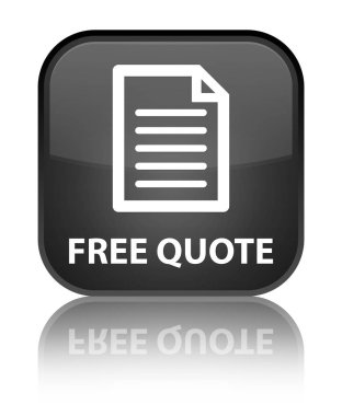 Ücretsiz fiyat teklifi (sayfa simgesi) özel siyah kare düğme