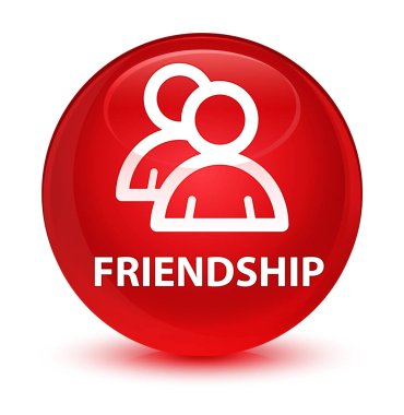 Dostluk (grup simgesi) cam gibi kırmızı yuvarlak düğmesi