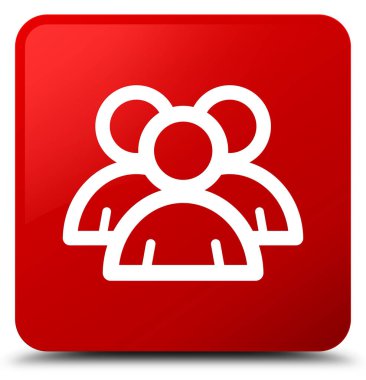 Grup simgesi kırmızı kare düğmesini