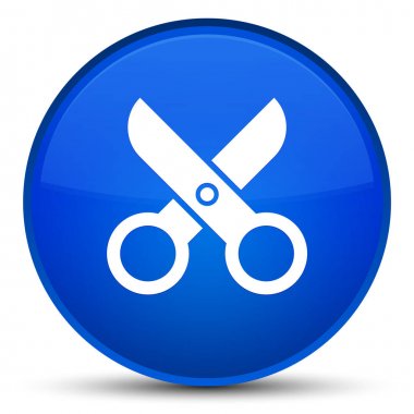 Makas kutsal kişilerin resmi özel mavi yuvarlak düğme