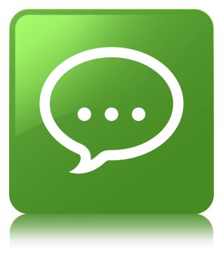 Konuşma kutsal kişilerin resmi yumuşak yeşil kare düğme