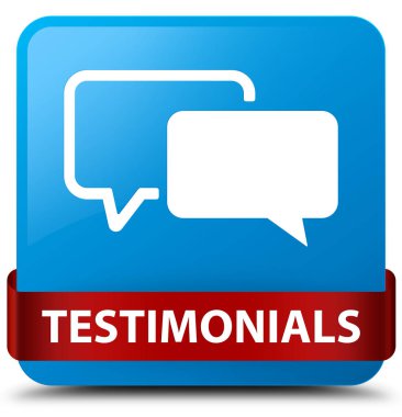 Referansları camgöbeği mavi kare düğme kırmızı kurdele orta