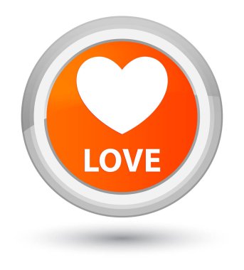 Aşk ilk turuncu yuvarlak düğmesine