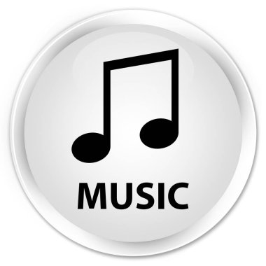 Müzik (tune simgesi) premium beyaz yuvarlak düğmesi
