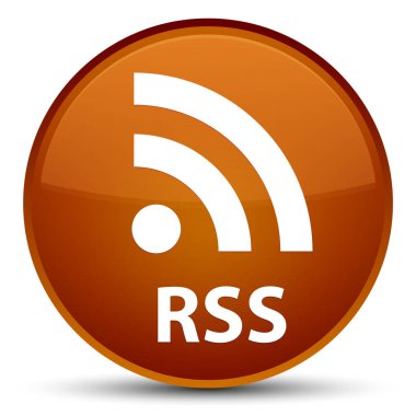 RSS özel kahverengi yuvarlak düğmesi