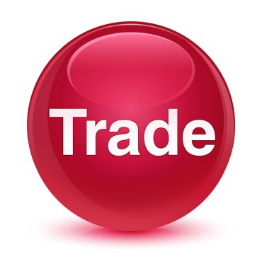 Ticaret cam gibi pembe yuvarlak düğmesi