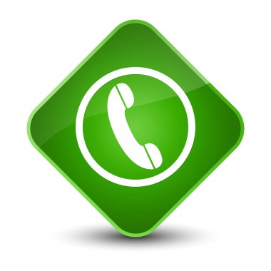 Telefon simgesi zarif yeşil elmas düğme