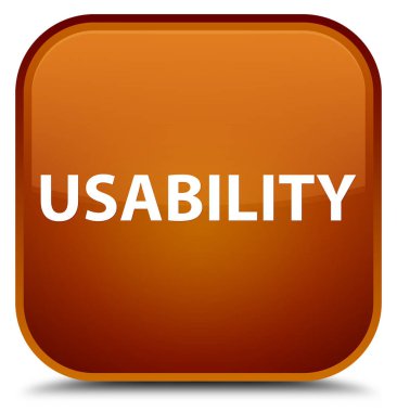 Kullanılabilirlik özel kahverengi kare düğme