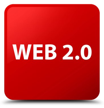 Web 2.0 kırmızı kare düğme