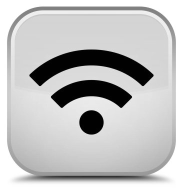 WiFi kutsal kişilerin resmi özel beyaz kare düğme