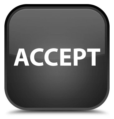 Özel siyah kare düğme kabul