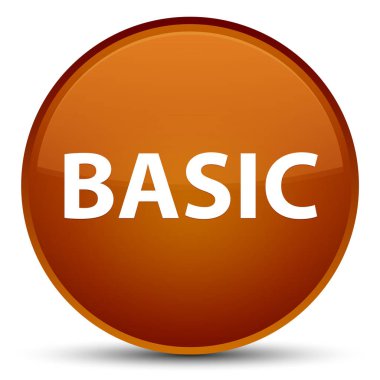 Temel özel kahverengi yuvarlak düğmesi