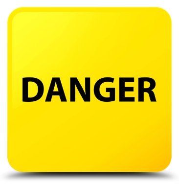 Tehlike sarı kare düğme