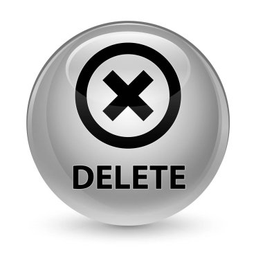 Cam gibi beyaz yuvarlak düğmeyi silme