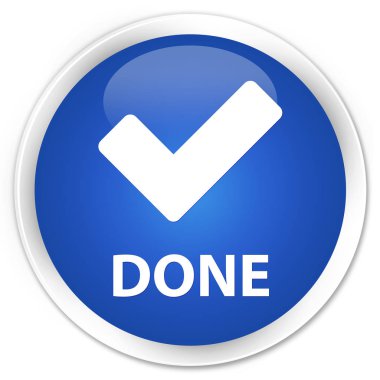 (Simge doğrulama) sigorta primi mavi yuvarlak düğmesi