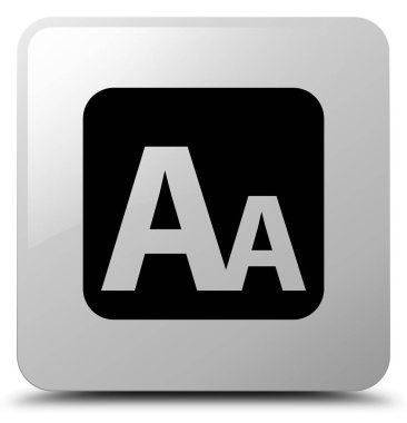 Yazı tipi boyutu kutusunu simgesi Beyaz kare düğme