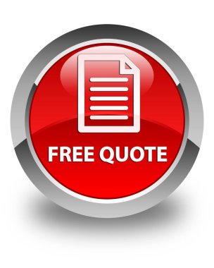 Ücretsiz fiyat teklifi (sayfa simgesi) parlak kırmızı yuvarlak düğmesi