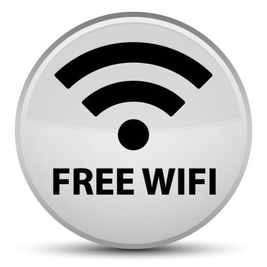 Ücretsiz Wi-Fi özel beyaz yuvarlak düğmesi