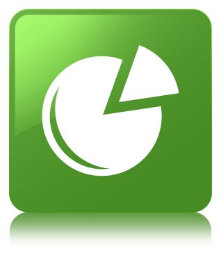 Grafik simge yumuşak yeşil kare düğme