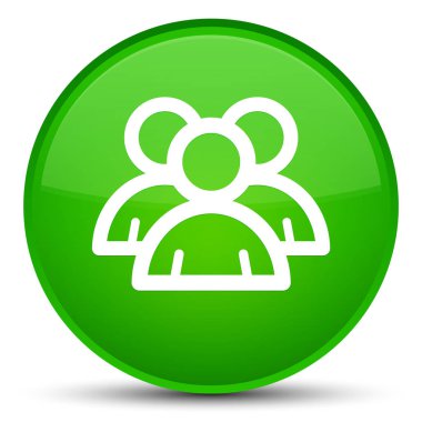 Grup simgesi özel yeşil yuvarlak düğmesi