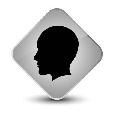 Baş erkek yüz kutsal kişilerin resmi zarif beyaz elmas düğme