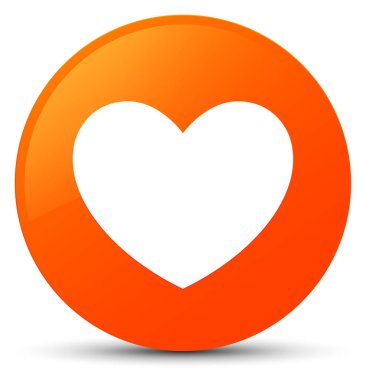 Kalp simgesi turuncu yuvarlak düğmesi