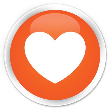 Kalp simgesi sigorta primi turuncu yuvarlak düğmesi