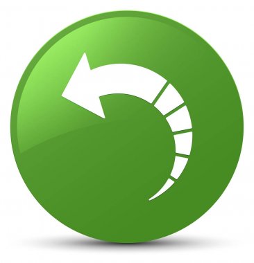 Geri ok simgesi yumuşak yeşil yuvarlak düğmesi