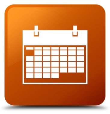 Takvim simgesini kahverengi kare düğme