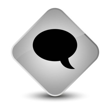 Sohbet simgesi zarif beyaz elmas düğmesini