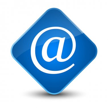 E-posta adresi simgesi zarif mavi elmas düğmesini
