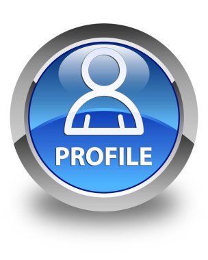 Profil (üye simgesi) parlak mavi yuvarlak düğme