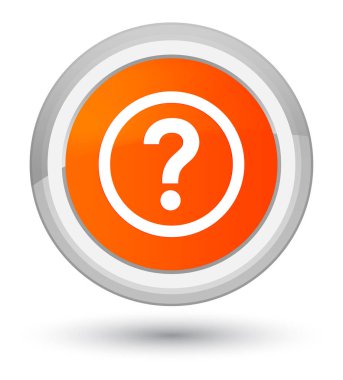 Soru simgesi Başbakan turuncu yuvarlak düğmesine