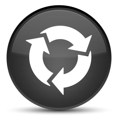 Yenile simgesini özel siyah yuvarlak düğmesi