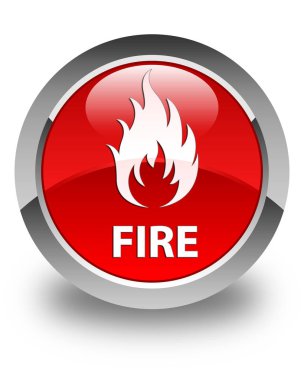 Yangın parlak düğme kırmızı