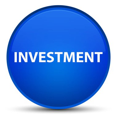Yatırım özel mavi yuvarlak düğmesi