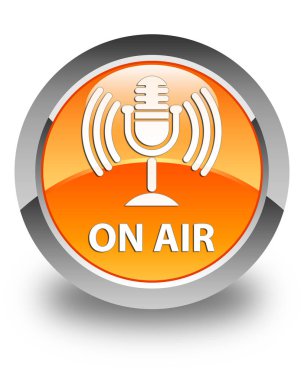 Hava (mikrofon simgesi) parlak turuncu yuvarlak düğmesi