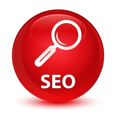 SEO camsı kırmızı yuvarlak düğmesi