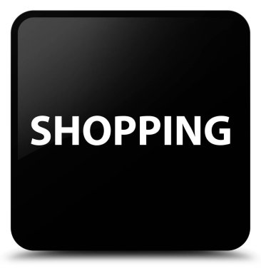 Alışveriş siyah kare düğme
