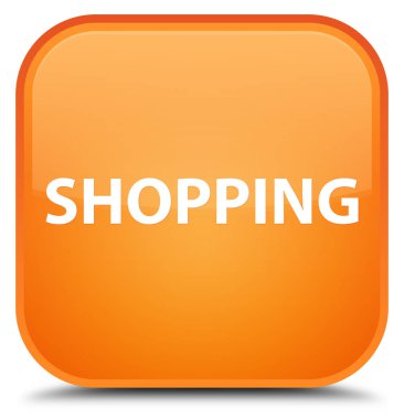 Alışveriş özel turuncu kare düğme
