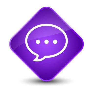 Konuşma balonu kutsal kişilerin resmi zarif mor elmas düğme